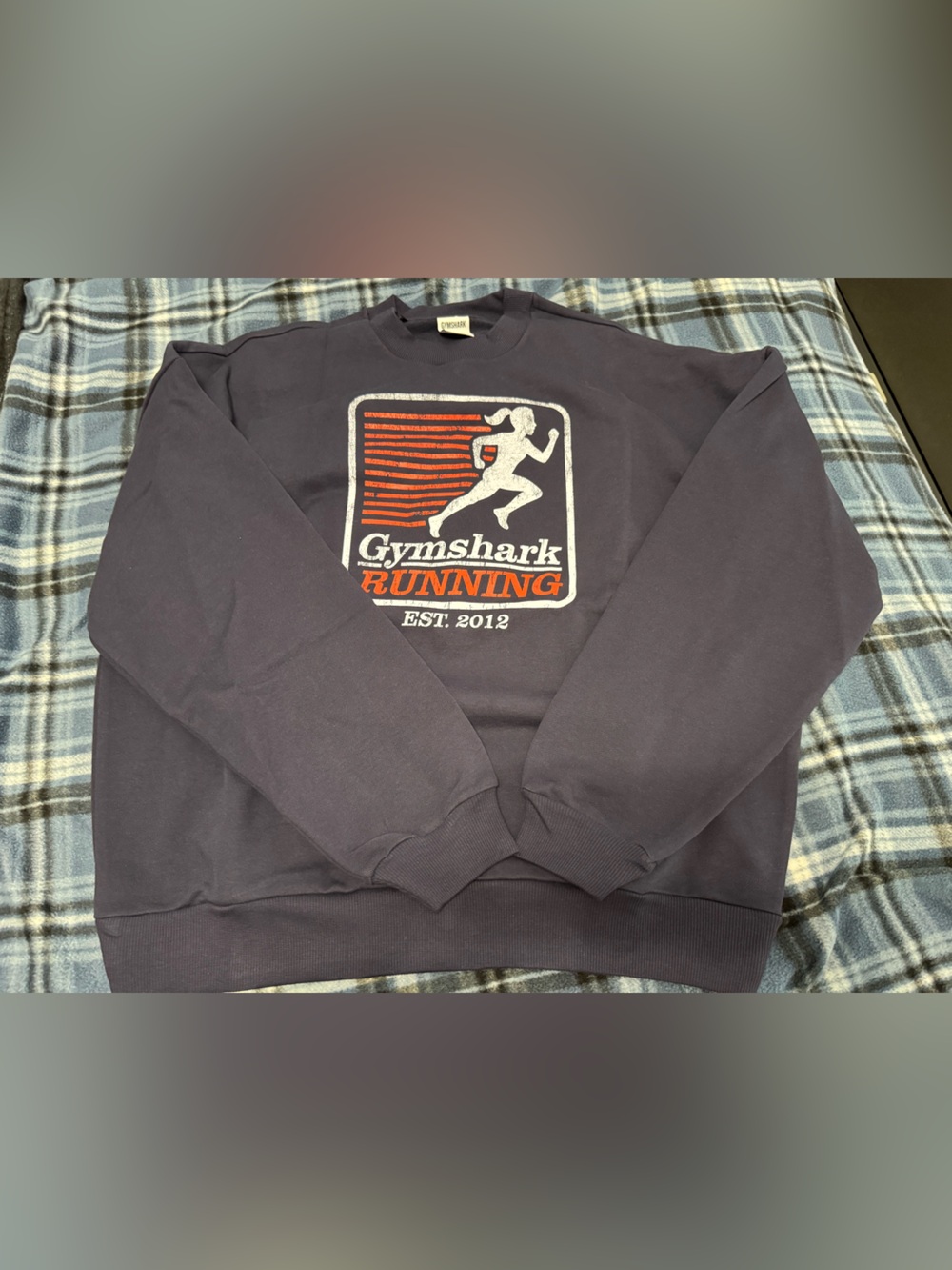 Gymshark Navy Running Graphic Sweatshirt